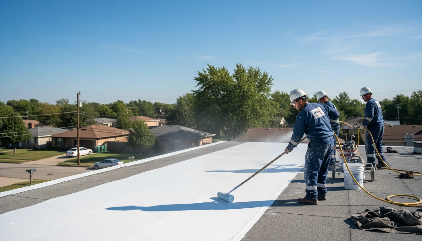 Commercial roof coating in Oakley, MI near me